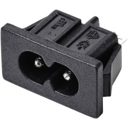 TruComponents 230406 IEC connector C8 Plug, vertical: 2.5 A