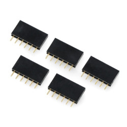 Gniazdo żeńskie 1x6 raster 2,54mm dla Arduino - 5szt.