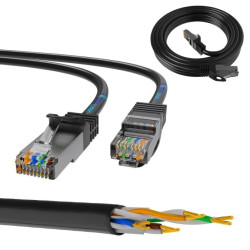 Patchcord LAN Miedź Kabel sieciowy skrętka Extralink Kat.5e FTP 1m