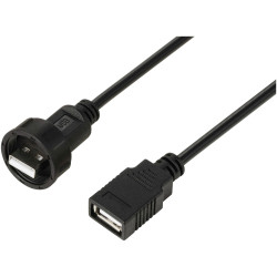 TRU COMPONENTS TC-13543540 USB 2.0 cable USB-A plug to IP67 socket 0.5 m plastic