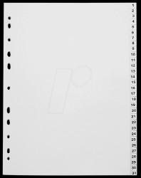 652310 Plastic dividers A4 (1 - 31)