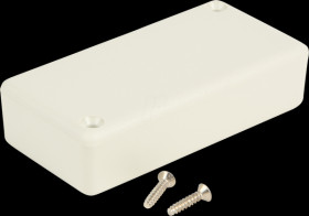 1551KGY shell case, series 1551, 40 x 80 x 20 mm, gray