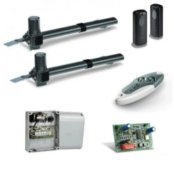 Zestaw do bram skrzydłowych KRONO PLUS, 2 siłowniki centrala ZF1N, pilot SPACE 2-kanałowy, fotokomórki KRONOSTANDARDSP2
