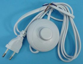 KABEL ZASIL.Z WYŁ.NOŻNYM 2mb BIAŁY