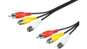 Kabel Łączący Composite Audio Video, 3 X Cinch - Długość Kabla 1.5 M
