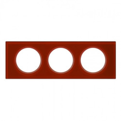 CELIANE Ramka potrójna uniwersalna szkło karmin 069473