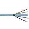 Przewód kat.6 U/UTP drut, wewnętrzny, szary, PVC 4x2x23AWG