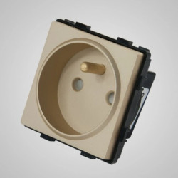 TouchMe Gniazdo z/u modułowe, złote TM625G