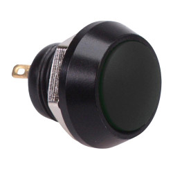 Black Off-(On) Momentary Vandal Resistant Push Button Switch 2A SPST