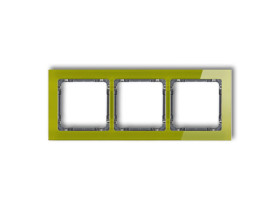 DECO Ramka 3 potrójna uniwersalna - efekt szkła (ramka zielona: spód grafitowy) zielony 2-11-DRS-3 KARLIK