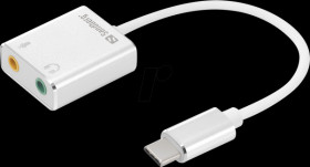 136-26 Audio adapter USB Type-C - 2 x 3.5 mm jack sockets