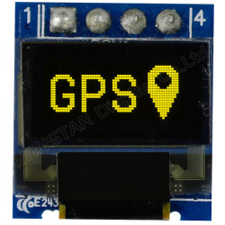Winstar WEA006432ALPP3N00000 OLED COG 64x32 Yellow 0.49&quot; on PCB