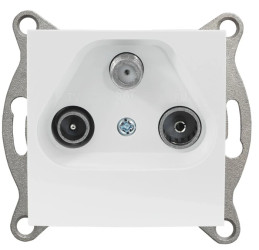 QUADRA Gniazdo TV+FM+SAT białe