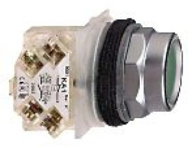 Harmony 9001K Przycisk wklęsły Ø30 zielony samopowrotny 1 NO metalowy ośmiokątny