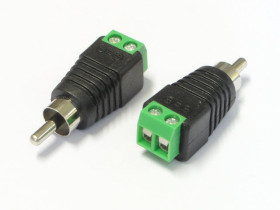 Wtyk RCA CINCH z kostką montażową ARK