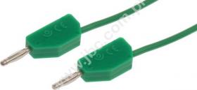 214-25-GN Przewód PVC 0,4mm2, 0,25m, 2x(wt.+gn.)2mm, zielony, ELECTRO-PJP, 21425GN