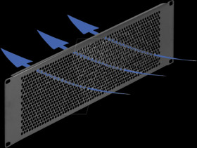 67037 19" Blind Panel with round holes 3U
