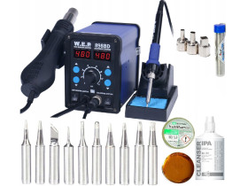 Stacja Lutownicza WEP 898BD +Groty topnik cyna ipa