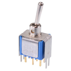 5246YCDB APEM On-On Miniature PCB Toggle Switch DPDT