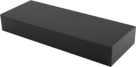 Steel enclosure, (L x W x H) 343 x 127 x 51 mm, black (RAL 9005), 1441-18BK3