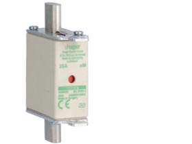 Wkładka bezpiecznikowa nożowa NH000 wskaźnik podwójny uchwyt nieizolowany aM 35A 690VAC LNH000035M6A HAGER