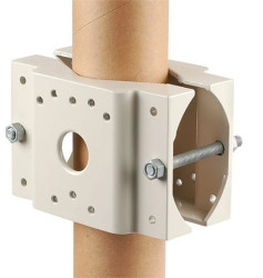 Stalowy uchwyt słupowy adapter do kamer kopułowych tubowych i obrotowych beżowy ecrie GL-218A 03516
