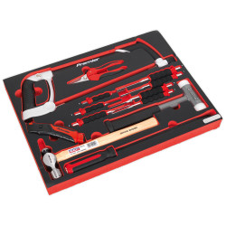Sealey TBTP06UK Tool Tray with Hacksaw, Hammers &amp; Punches 13pc