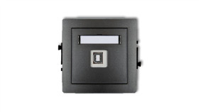 Deco Gniazdo Pojedyncze Usb-Ab Grafitowy 11Dgusb-3