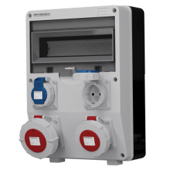 Rozdzielnica budowlana TD 32A 16A 2x230V IP65 Schuko Doktorvolt DV-6664-D