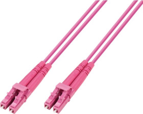 FO patch cable, LC/UPC-Duplex to LC/UPC-Duplex, 5 m, OM4, multimode 50/125 µm, 61555D-5,0M4