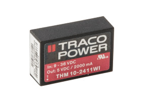 Przetwornica DC-DC, 10W, Uwe 9 → 36 V DC, Uwy 5V dc, Iwy 2A Nie, TRACOPOWER Tak