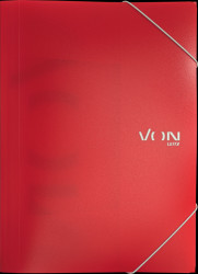 3007-00-25 Flap folder PP, A4, red