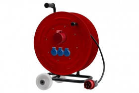 Przedłużacz siłowy na bębnie metalowym MAKARA-460 NK OPD 5x6 32A 5p, 3x230V, wtyczka 32A 5p - 40m