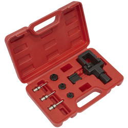 Sealey SMC4 Motorcycle Chain Splitter &amp; Riveting Tool Set - Heavy-Duty