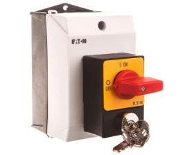 Łącznik krzywkowy 0-1 1P 20A w obudowie z funckją łącznika awaryjnego T0-2-1/I1/SVC(S)-RT 207086