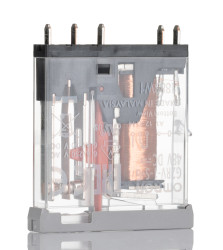 Przekaźnik mocy 48V dc SPDT Omron 6 A 300mW, na szynę DIN 0,3Ω Wciskane