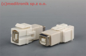 Moduł keystone USB-B, gniazdo/gniazdo, kolor biały