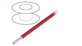 3048 Rd005 Przewód Na Rolce O Długości 30,5M Linka Cu, 300V Pvc Czerwony 28 Awg