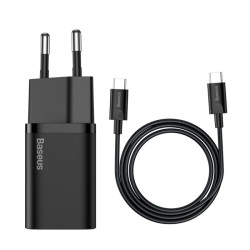 Ładowarka USB-C siec. 5V/3A + Kabel USB-C/USB-C Baseus