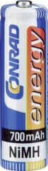 Zestaw 2 akumulatorów NiMH Conrad Energy AAA, 1,2V, 700 mAh