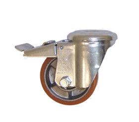 Koło samonastawne średnica kabla 80mm Otwór na śrubę LAG 120kg wysokość całkowita 106mm