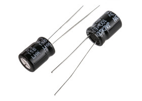 Kondensator 100μF 63V dc Radialny, Otwór przelotowy RS PRO roztaw: 3.5mm 8 (Dia.) x 11mm