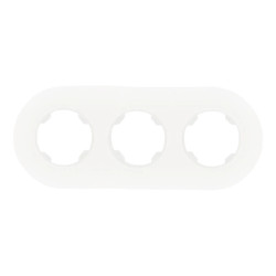 Ramka potrójna, plastikowa, owalna, biała, Soul/Oval