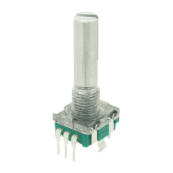 Alps STEC11B03 Encoder With 6mm Metal Shaft Vertical with push button Switch