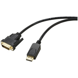 Renkforce RF-5771518 cable DisplayPort to DVI-D Black PVC 1.80m