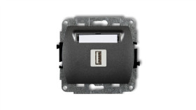 Trend Gniazdo Pojedyncze Usb-Aa 3.0 Grafitowy 11Gusb-5