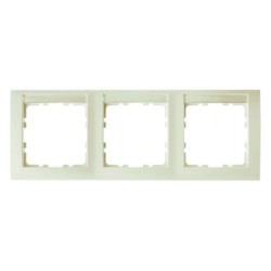 Berker S.1 Ramka 3-krotna pozioma z polem opisowym kremowy połysk 10238912