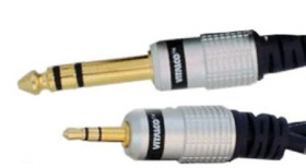 VITALCO MK68 Kabel Audio mini Jack 3,5mm Stereo (wtyk) / Jack 6,3mm Stereo (wtyk) 1,5m