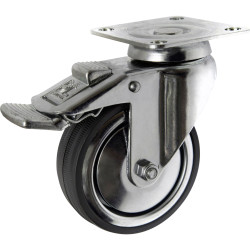 Toolcraft TO-5137914 Swivel Castor Brake 80mm Plate Max Load 70kg
