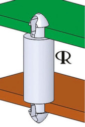 Słupek PCB MDLSP1-08M-01, Ø 2.5mm, H 8mm, 4.6mm , materiał: Nylonowe, Essentra